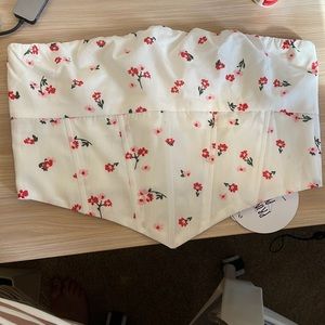 Corset Floral Tube Top
